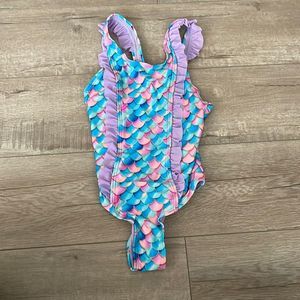 Xoxo purple sea shell mermaid one piece swimsuit